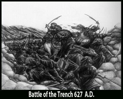 Battle of the Trench 627 AD illustration